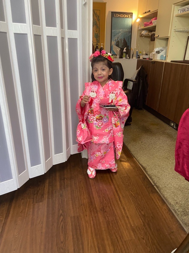 外国のお子様の七五三姿